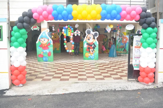 Children participating in school activities